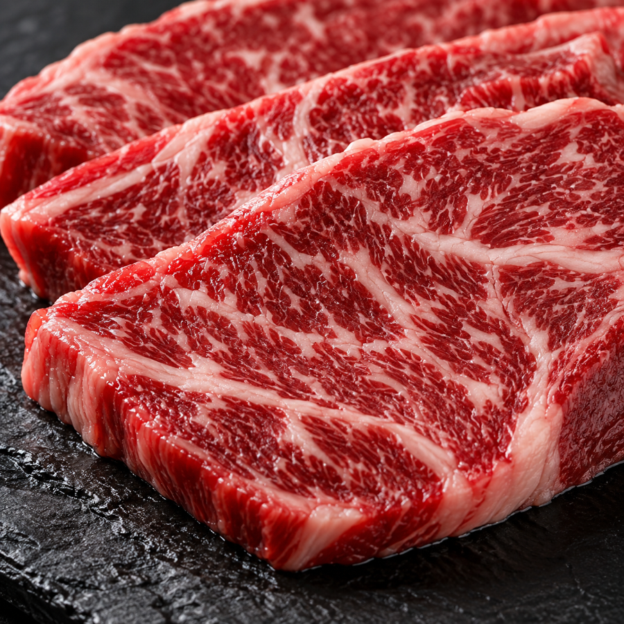 安格斯牛肉油花細節